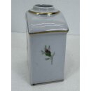 Meissen Porzellan Teedose Dekor Rosa Rose Dose Aufbewahrungsdose #9483