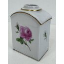 Meissen Porzellan Teedose Dekor Rosa Rose Dose Aufbewahrungsdose #9483