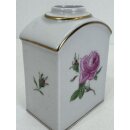 Meissen Porzellan Teedose Dekor Rosa Rose Dose Aufbewahrungsdose #9483