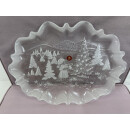 Glasplatte Vintage Servierplatte Walther Glasschale...