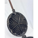 Altes antikes Waffeleisen Aluminium Küchenhexe Shabby Landhaus Vintage #9843