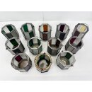 12x Antik Vintage Teelicht Windlicht Kerzenhalter Jugendstil Buntglas Deko #9963