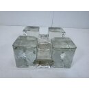 Vintage Glas Kerzenhalter Eisglas Stövchen Blockglas...