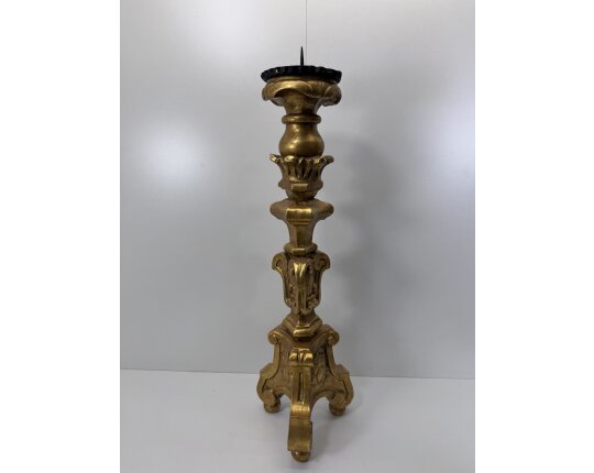 Antik Kerzenständer Kerzenleuchter Kerzenhalter Kandelaber Holz Barock Stil #213