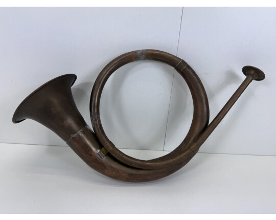 Antik Altes Jagdhorn Fürst Pless Horn Messing Signalhorn Jagd Instrument #474