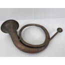 Antik Altes Jagdhorn Fürst Pless Horn Messing Signalhorn Jagd Instrument #474